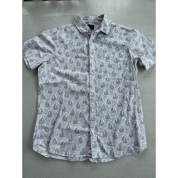 14th & Union Mens Sailboat Preppy Sporty Button Down Golf Polo (N) - Picture 1 of 5
